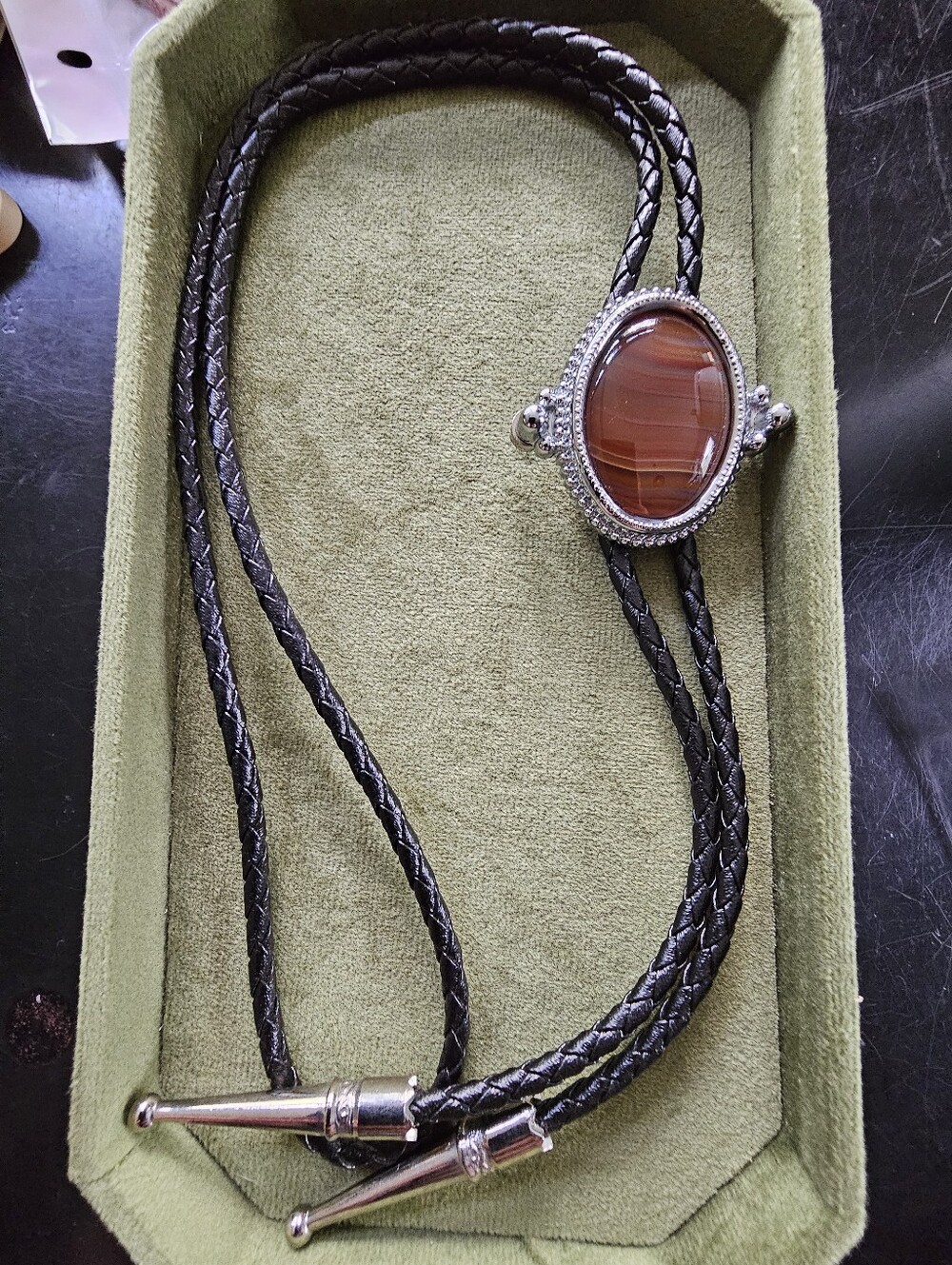 Vintage Leather Bolo Tie